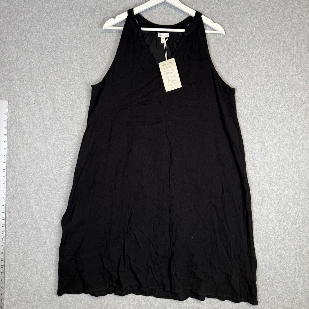 Brand New Garnet Hill Women's Size Large A Line Black Mini Dress Sleeveless